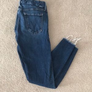 Mother Denim size 29 looker ankle fray